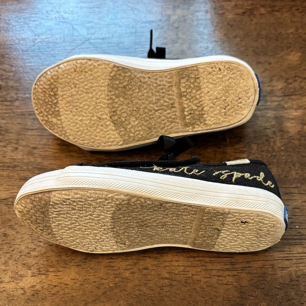 Keds Kate Spade Black Glittery Shoes size 8 - Picture 5 of 6